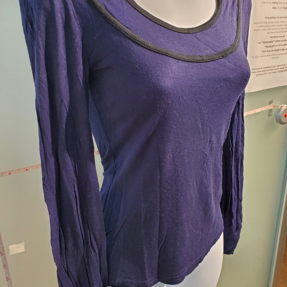 Ladies, Small, Alice by Temperley, Purple, Black, Long Sleeve Top, Stretchy - Picture 6 of 13